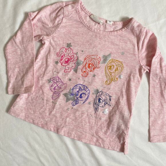 Baby Gap x Hasbro My Little Pony Pink Long Sleeve Top Sz 3 - Picture 2 of 6